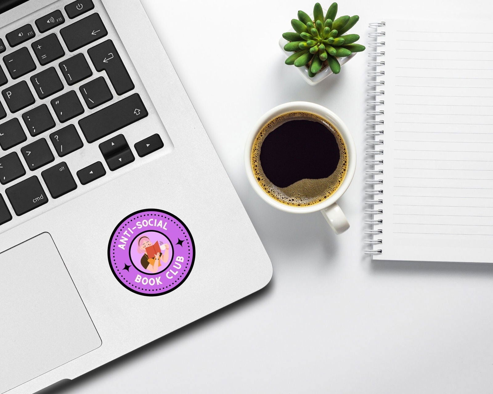 Book Lover Anti-Social Book Club Sticker - Bookish Queen