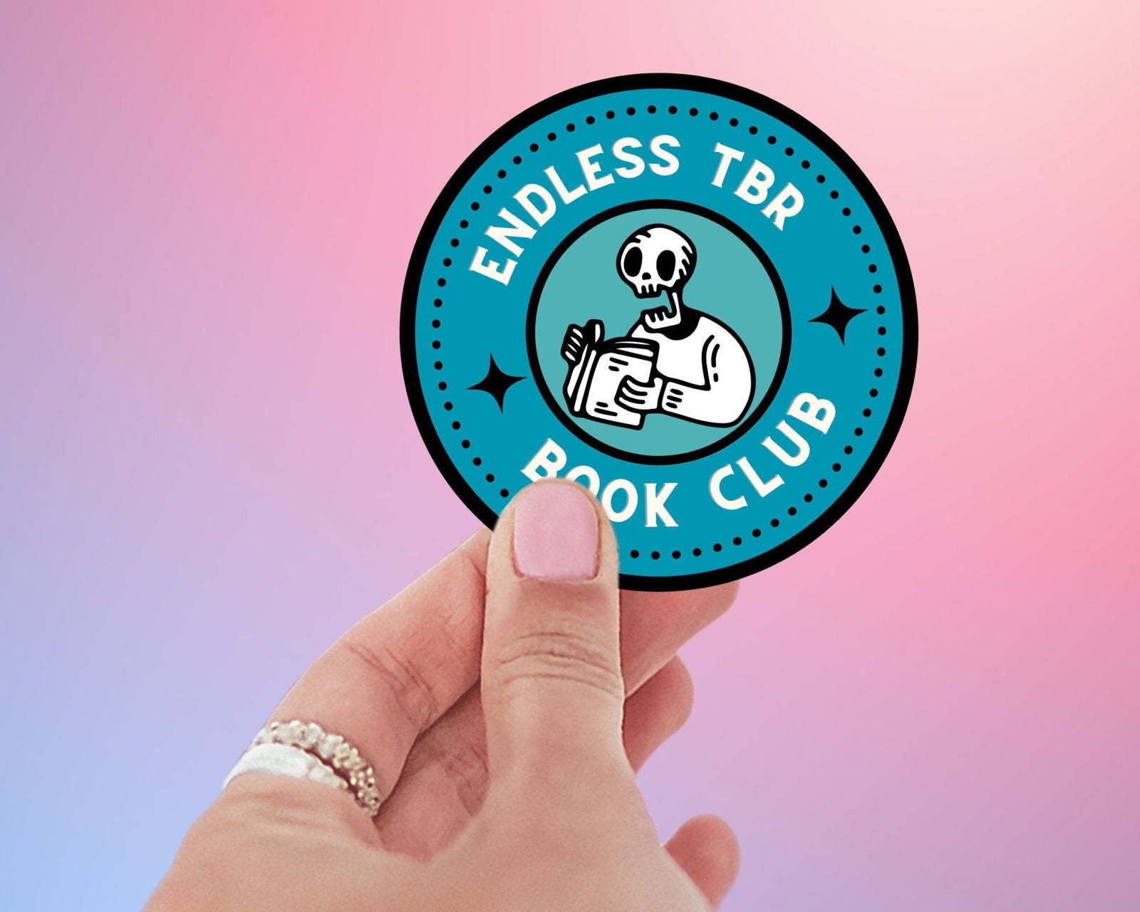 Book Lover Endless TBR Book Club Sticker - Bookish Queen