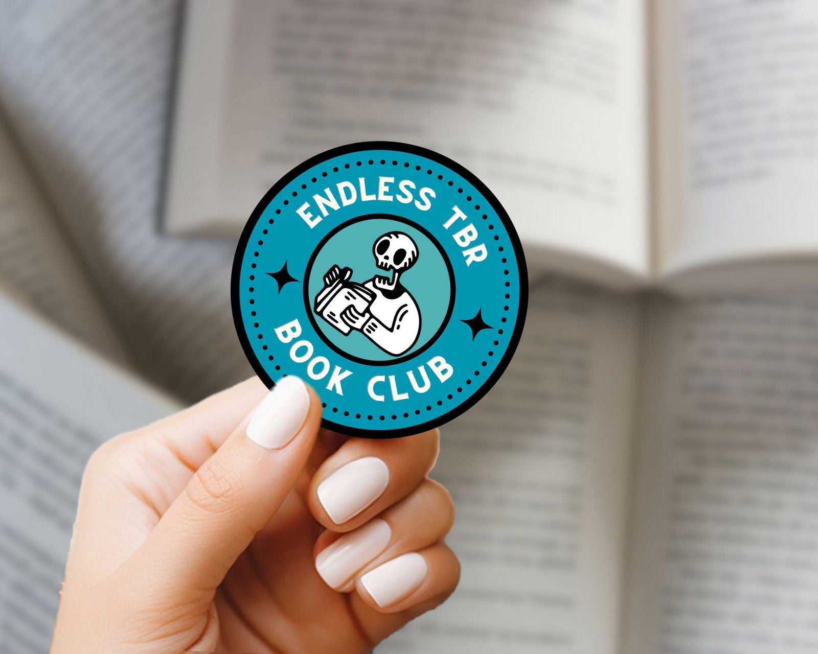 Book Lover Endless TBR Book Club Sticker - Bookish Queen