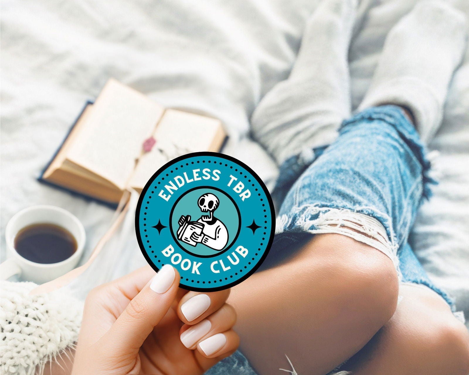 Book Lover Endless TBR Book Club Sticker - Bookish Queen