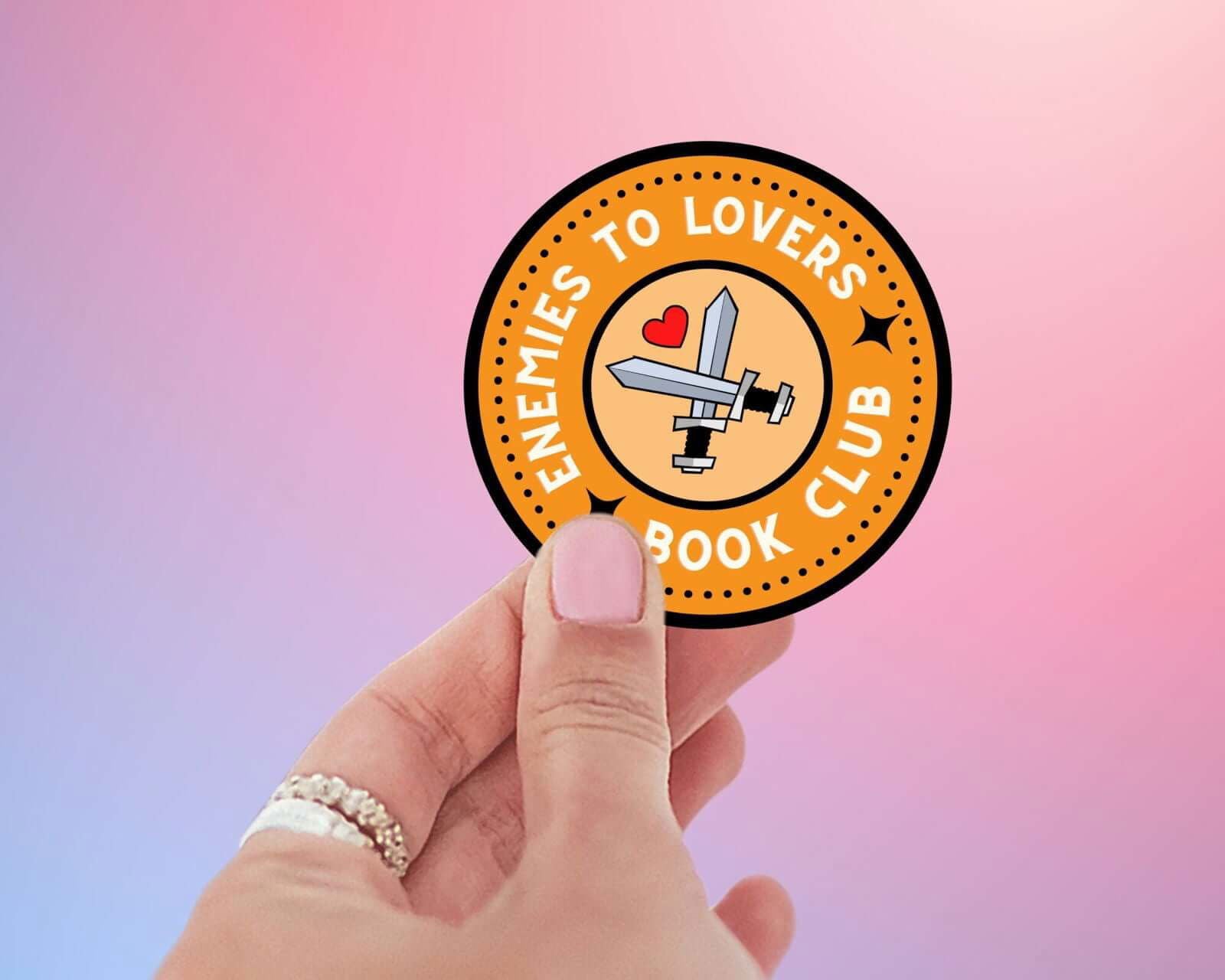 Book Lover Enemies to Lovers Book Club Sticker - Bookish Queen