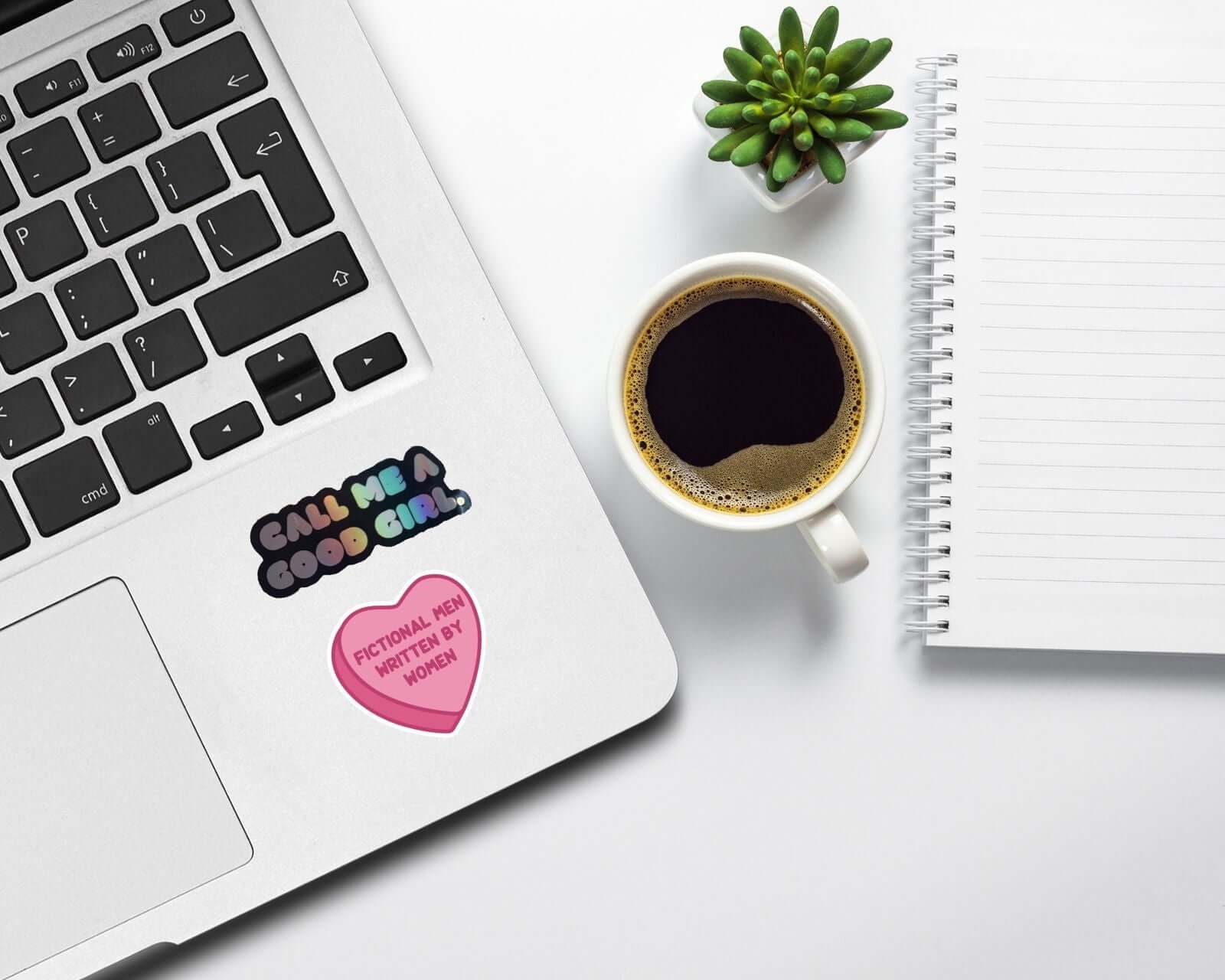 Book Lover "Fictional Men Written by Women" Sticker - Romance Readers Bookish Fandom Merch
