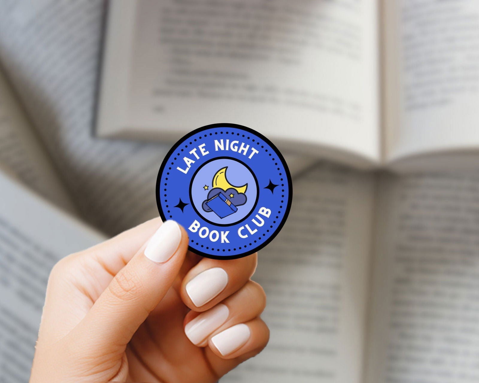 Book Lover Late Night Book Club Sticker - Bookish Queen
