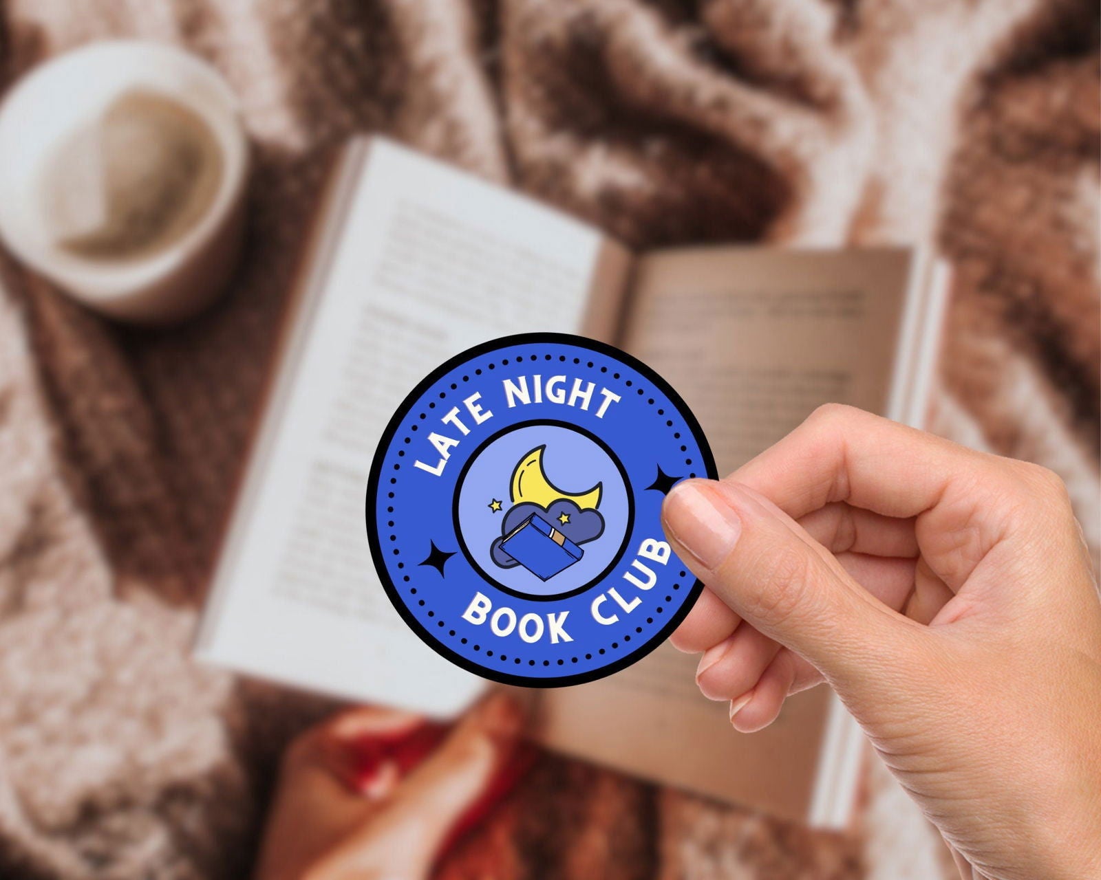 Book Lover Late Night Book Club Sticker - Bookish Queen
