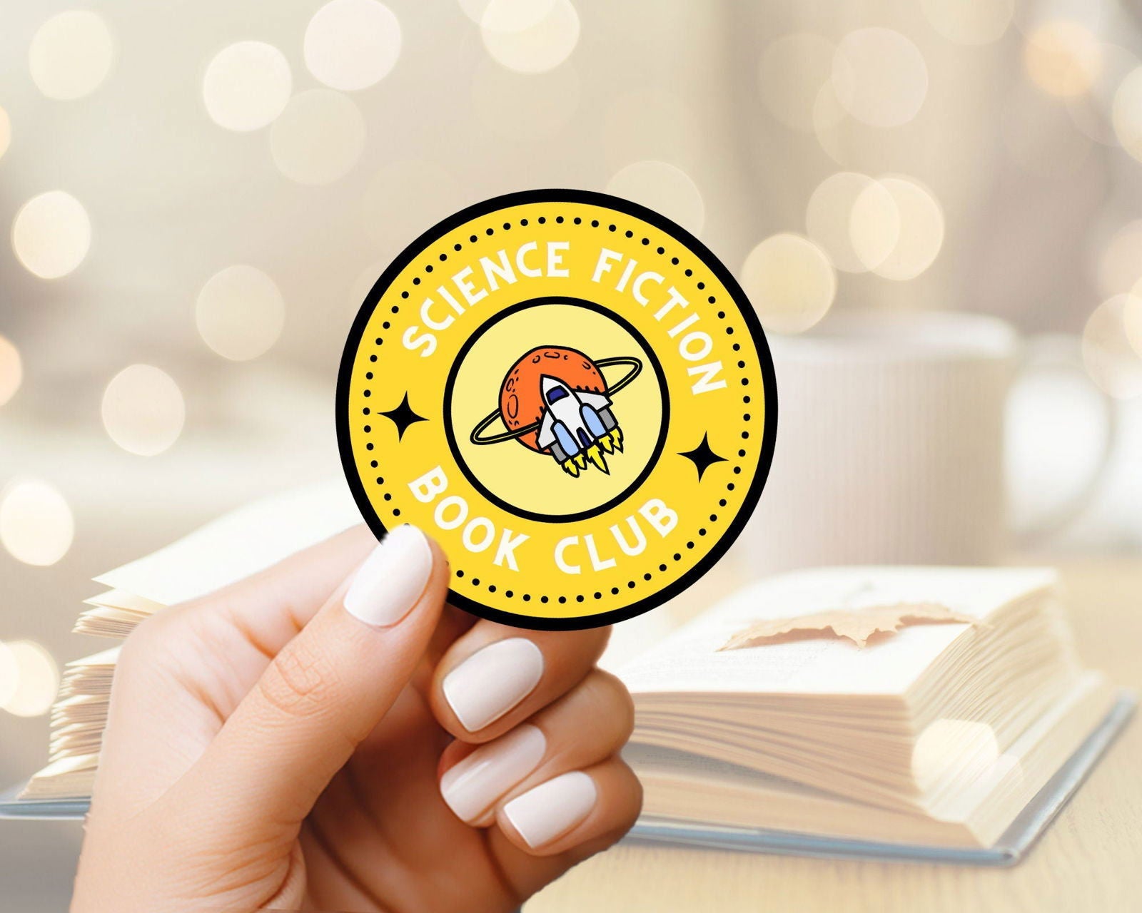 Book Lover Science Fiction Book Club Sticker - Bookish Queen