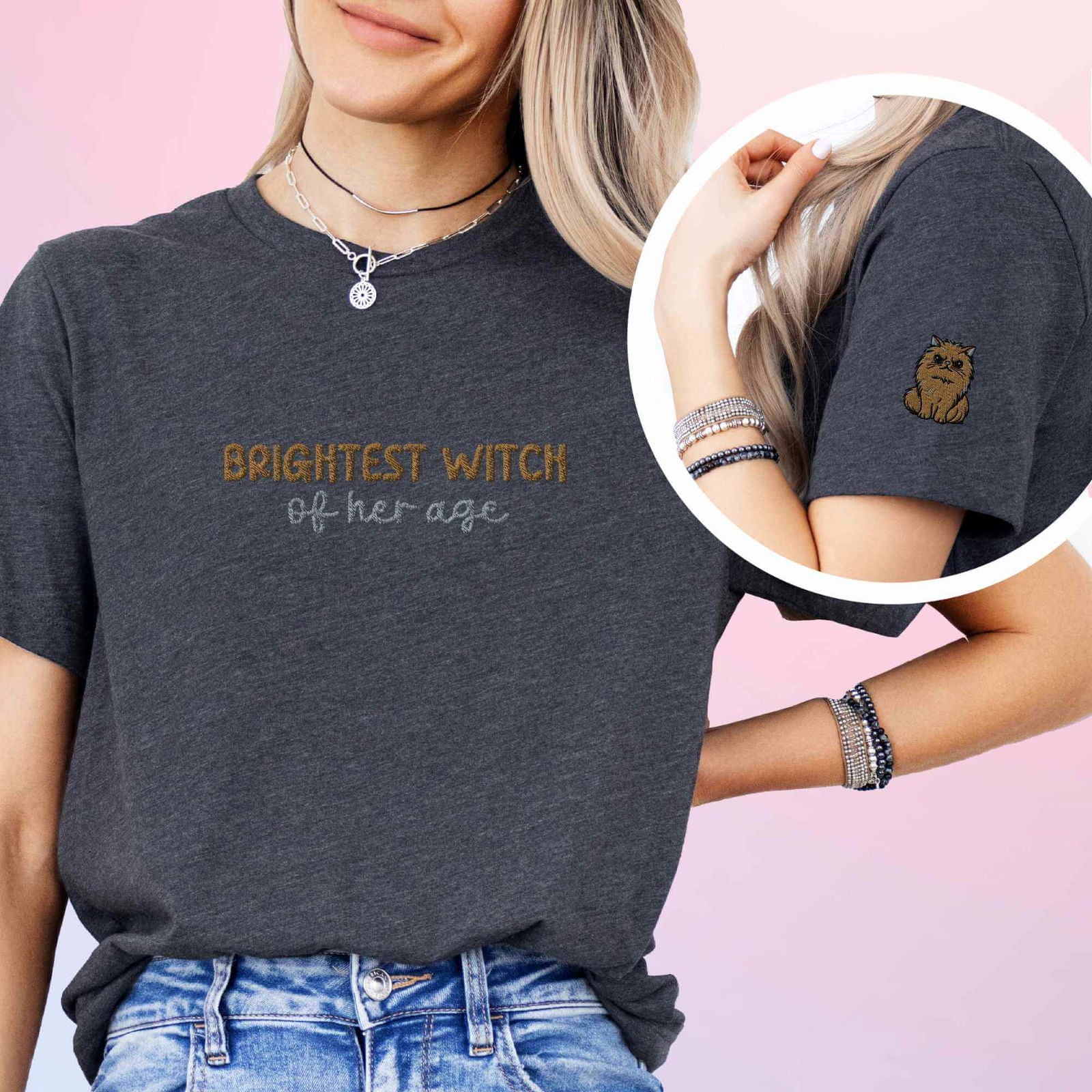 Dramione T-Shirt - Brightest Witch of Her Age Embroidered - Bookish Queen