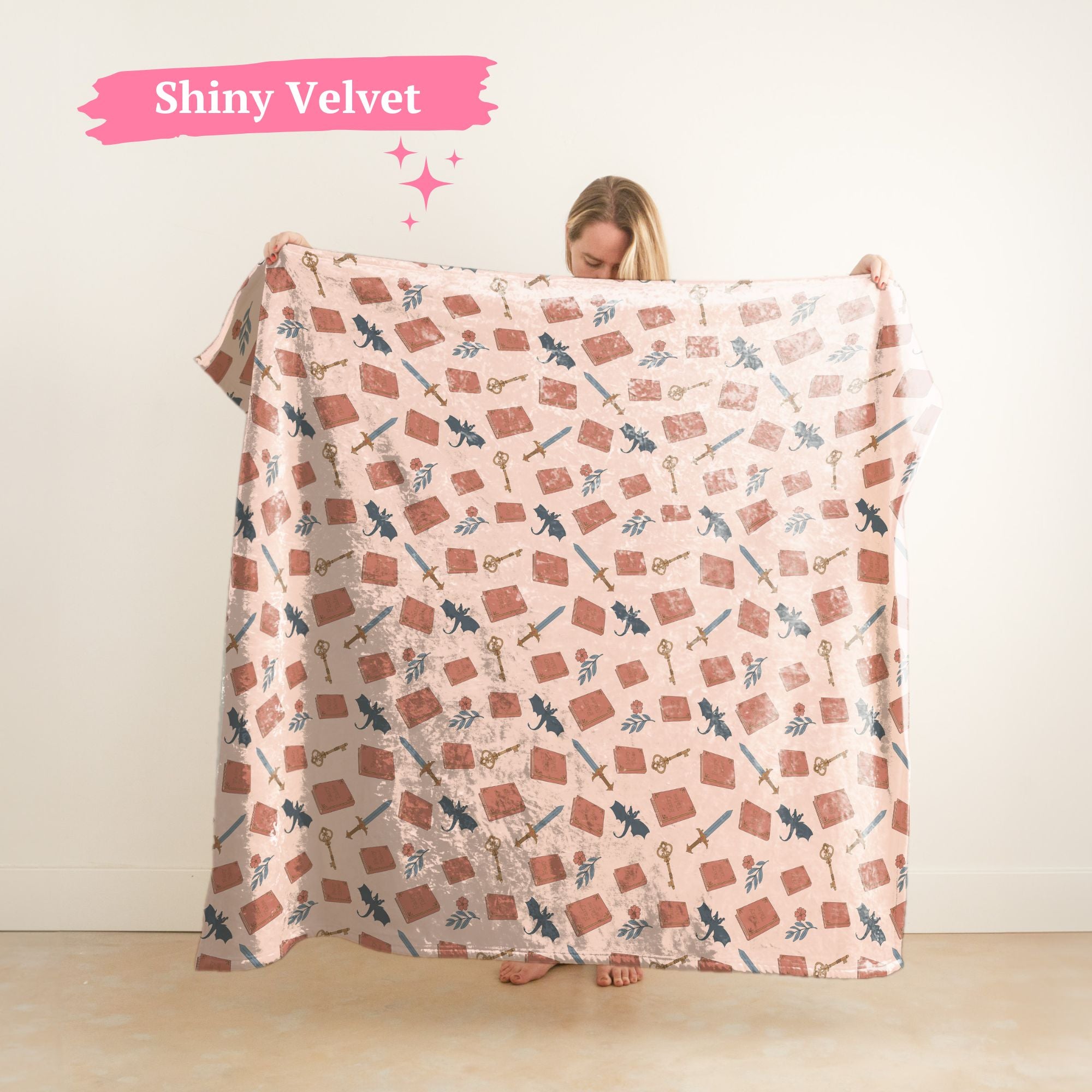 Fantasy Reader Cozy Shiny Velvet Blanket