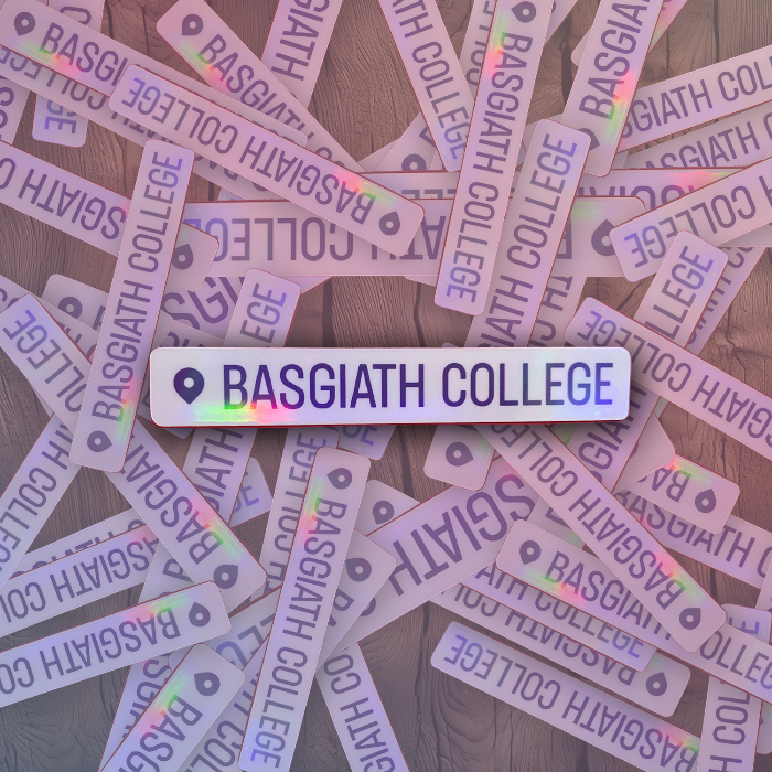 Fourth Wing Basgiath War College Location Tag Sticker - Bookish Queen