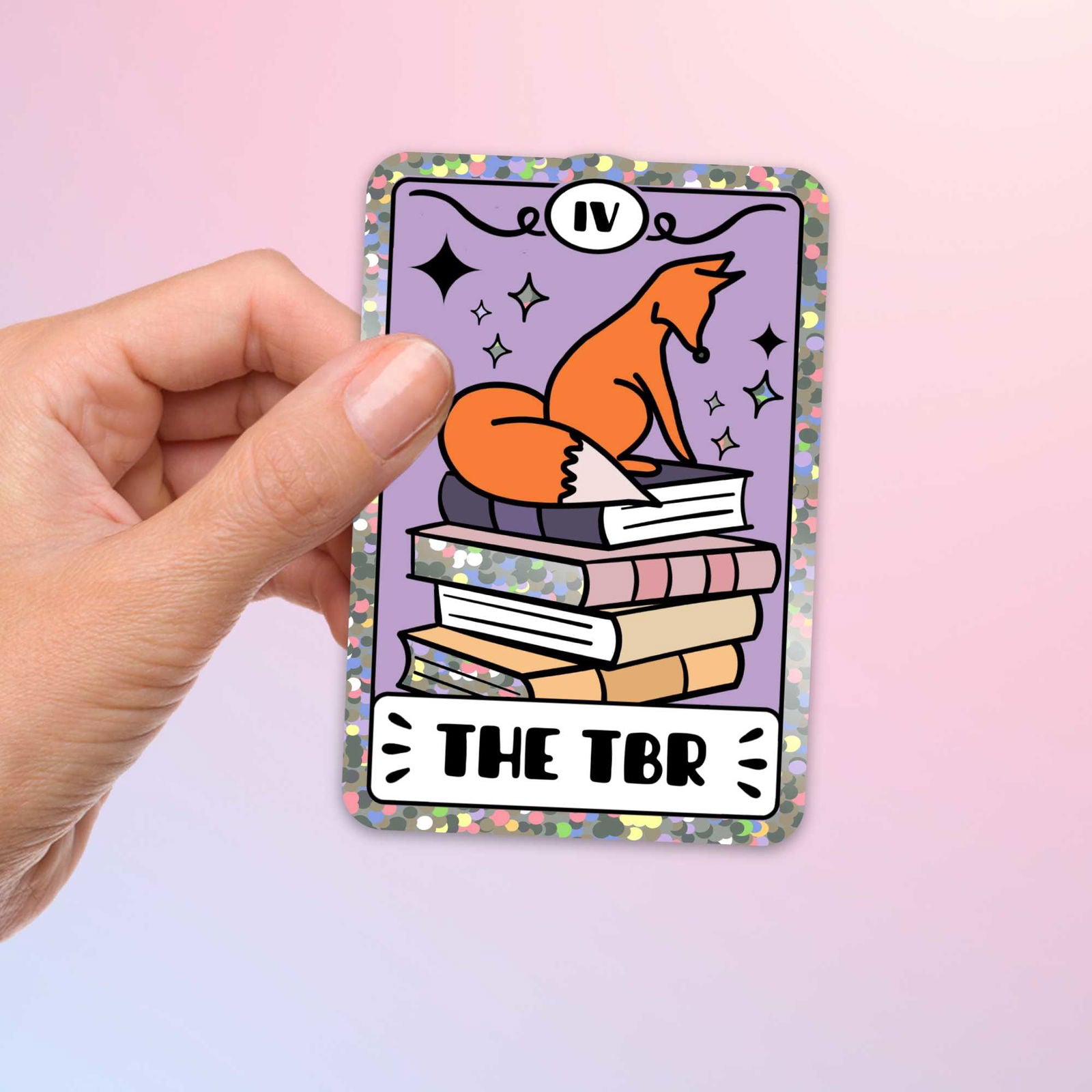 Fox Tarot Card Sticker Book Lover - The TBR - Bookish Queen