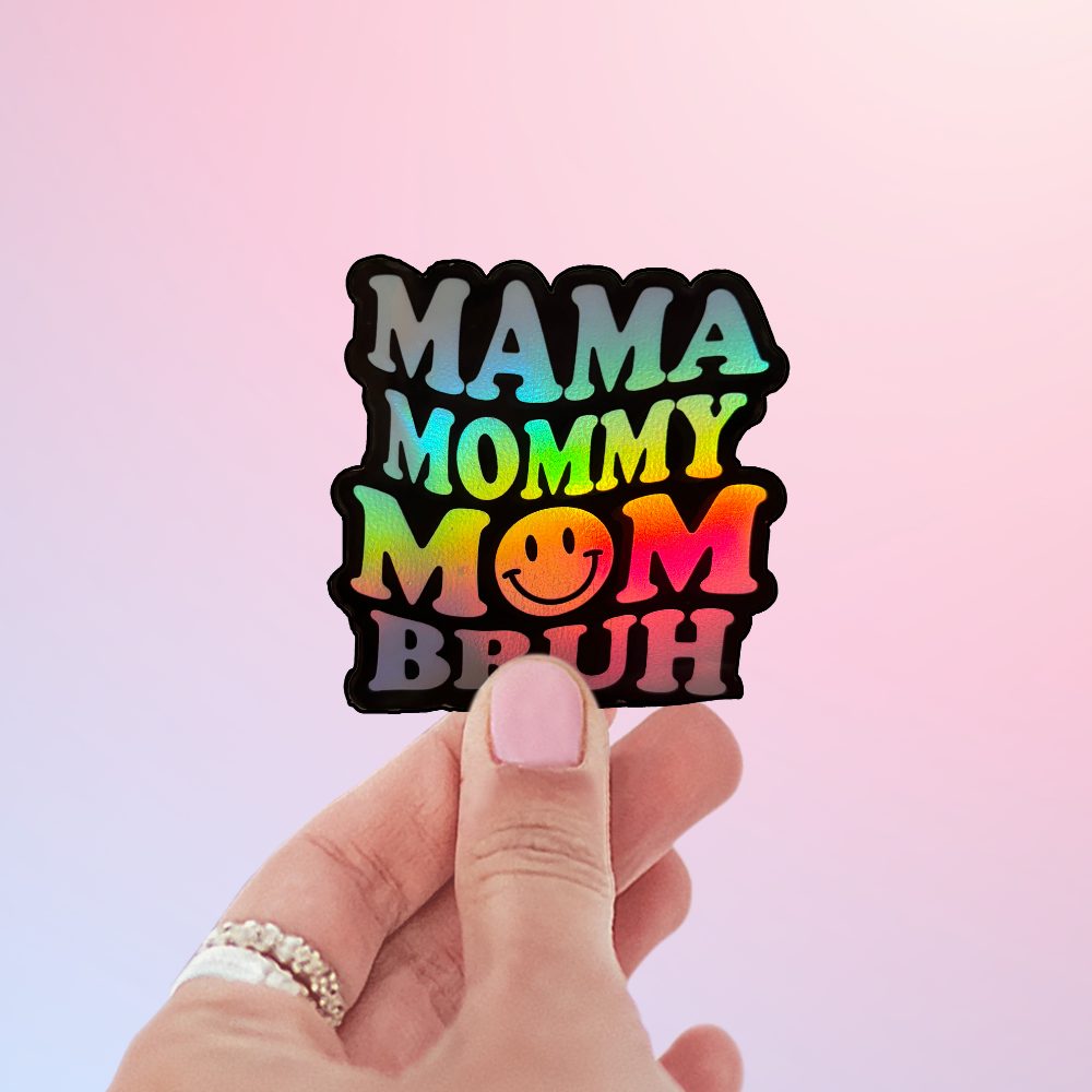 Funny Mom Sticker - Groovy Mama Mommy Mom Bruh - Bookish Queen