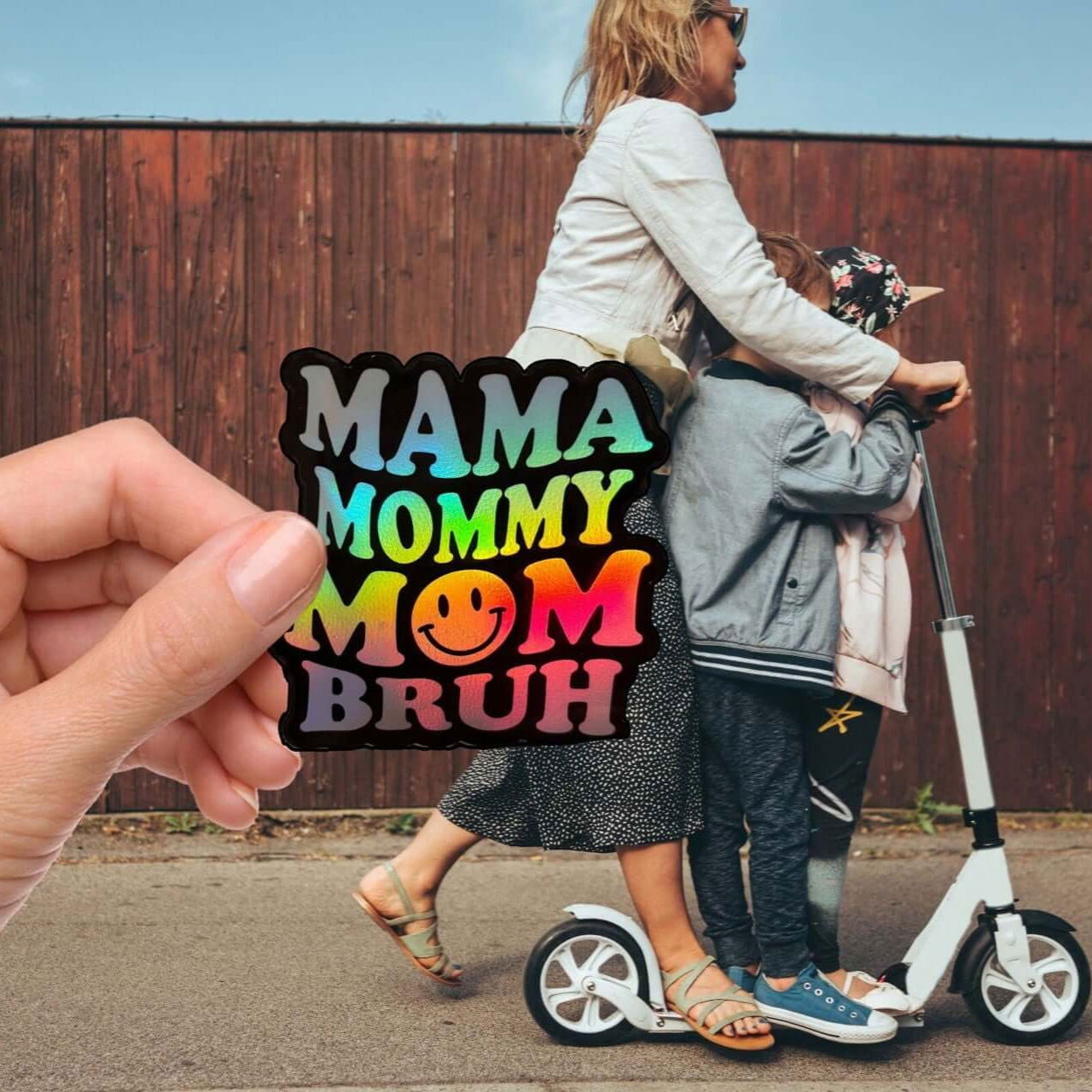 Funny Mom Sticker - Groovy Mama Mommy Mom Bruh - Bookish Queen