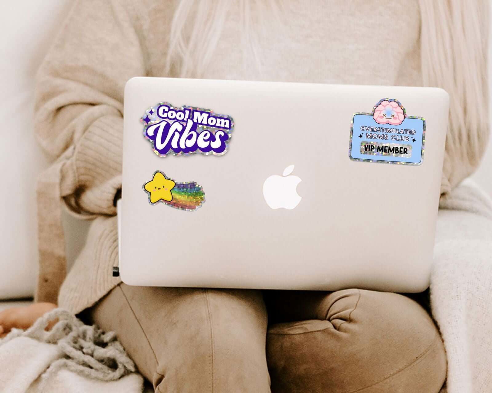 Happy Rainbow Star Glitter Sticker - Bookish Queen