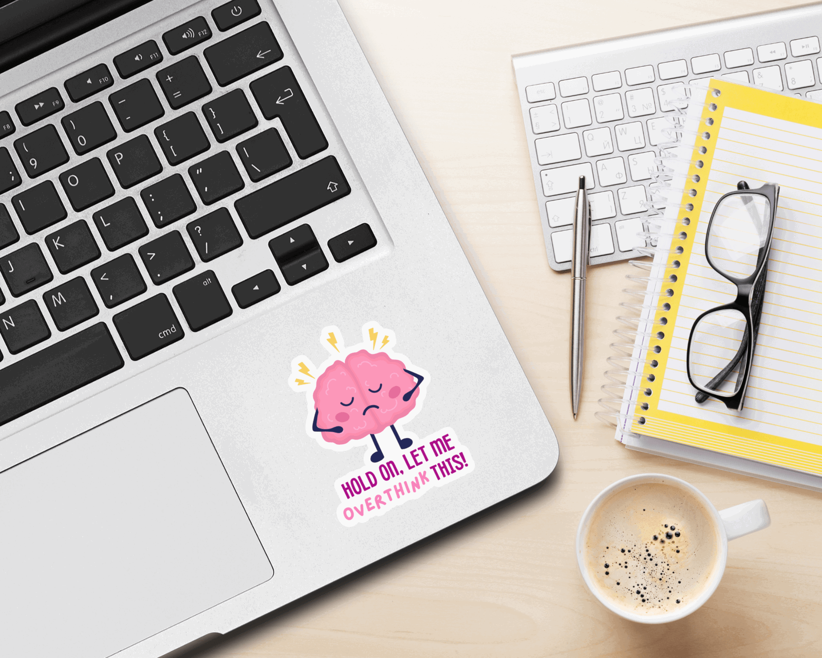 Hold On let me Overthink this Sticker - Funny Mental Health - Bookish Queen