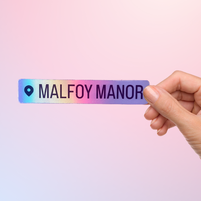 Malfoy Manor Location Tag Sticker Dramione - Bookish Queen