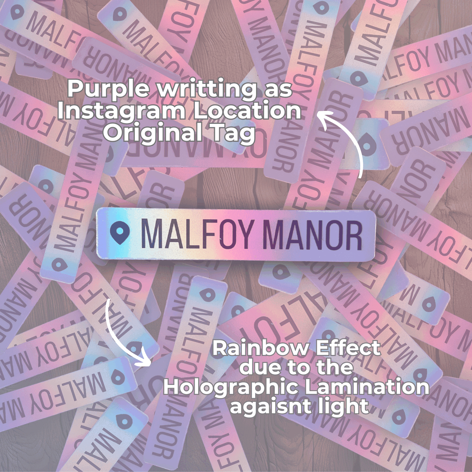 Malfoy Manor Location Tag Sticker Dramione - Bookish Queen
