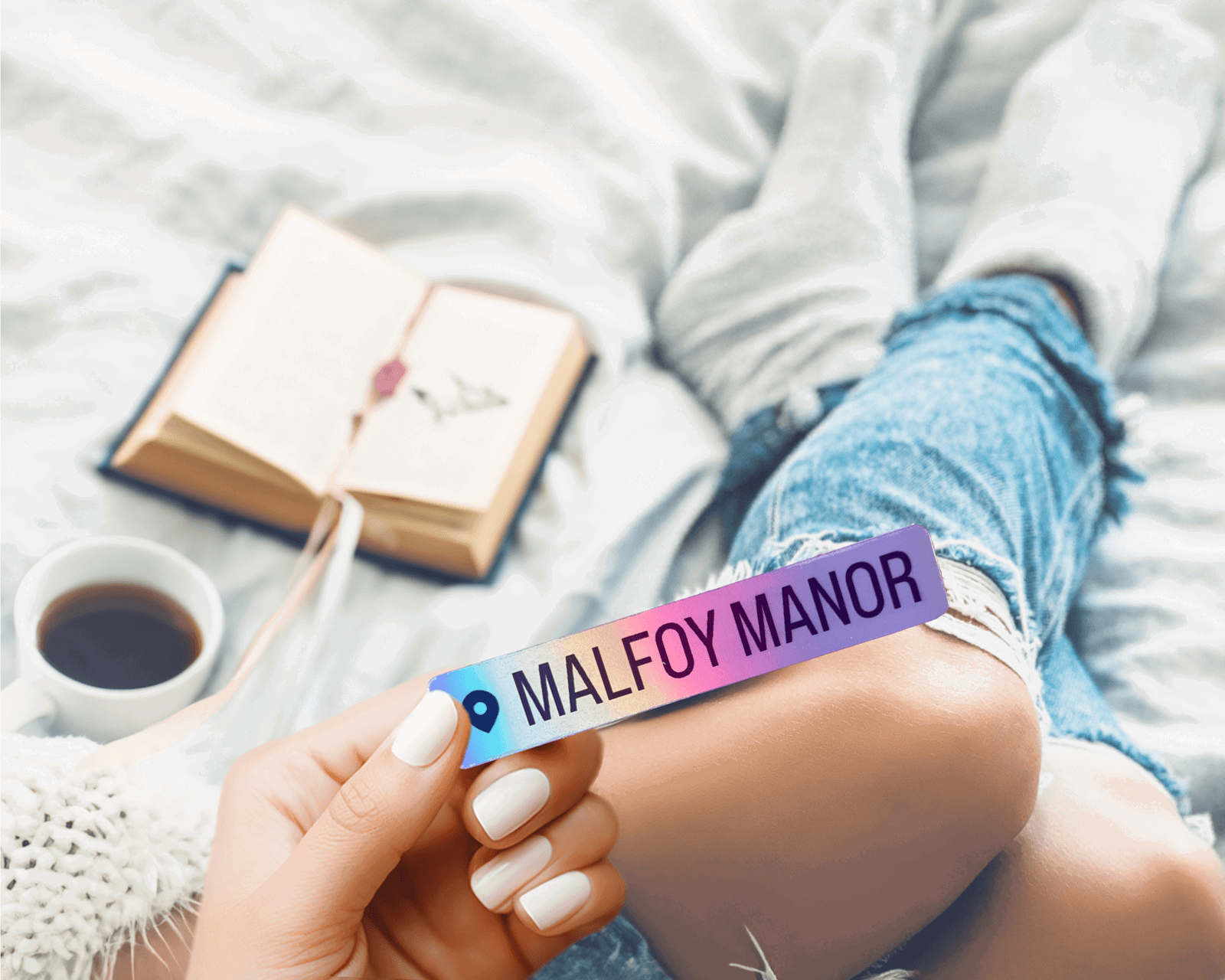 Malfoy Manor Location Tag Sticker Dramione - Bookish Queen
