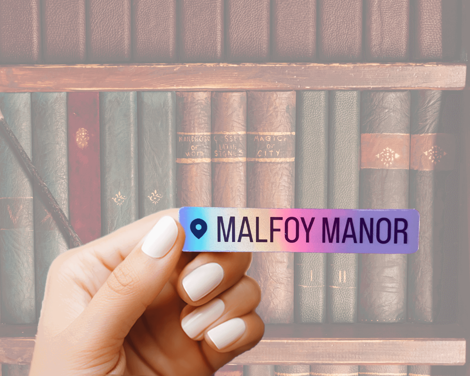 Malfoy Manor Location Tag Sticker Dramione - Bookish Queen