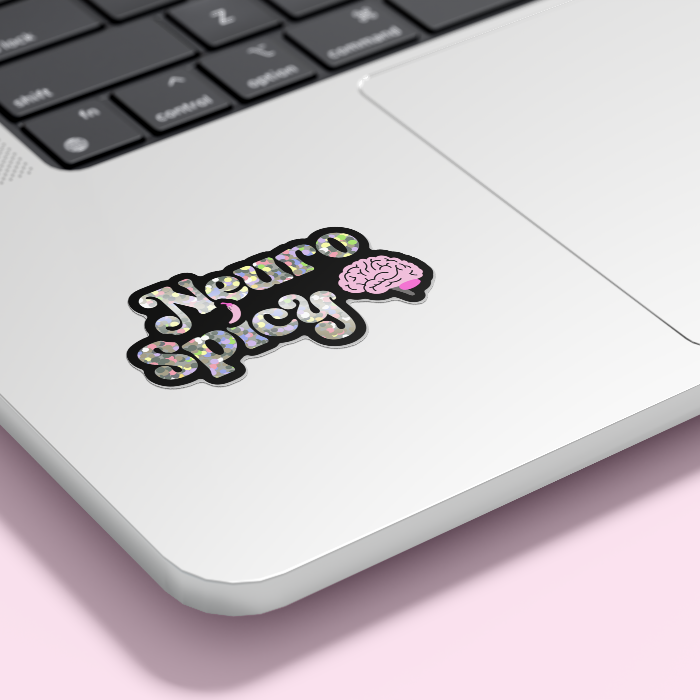 Neurospicy Brain Sticker - Neurodivergent - Bookish Queen