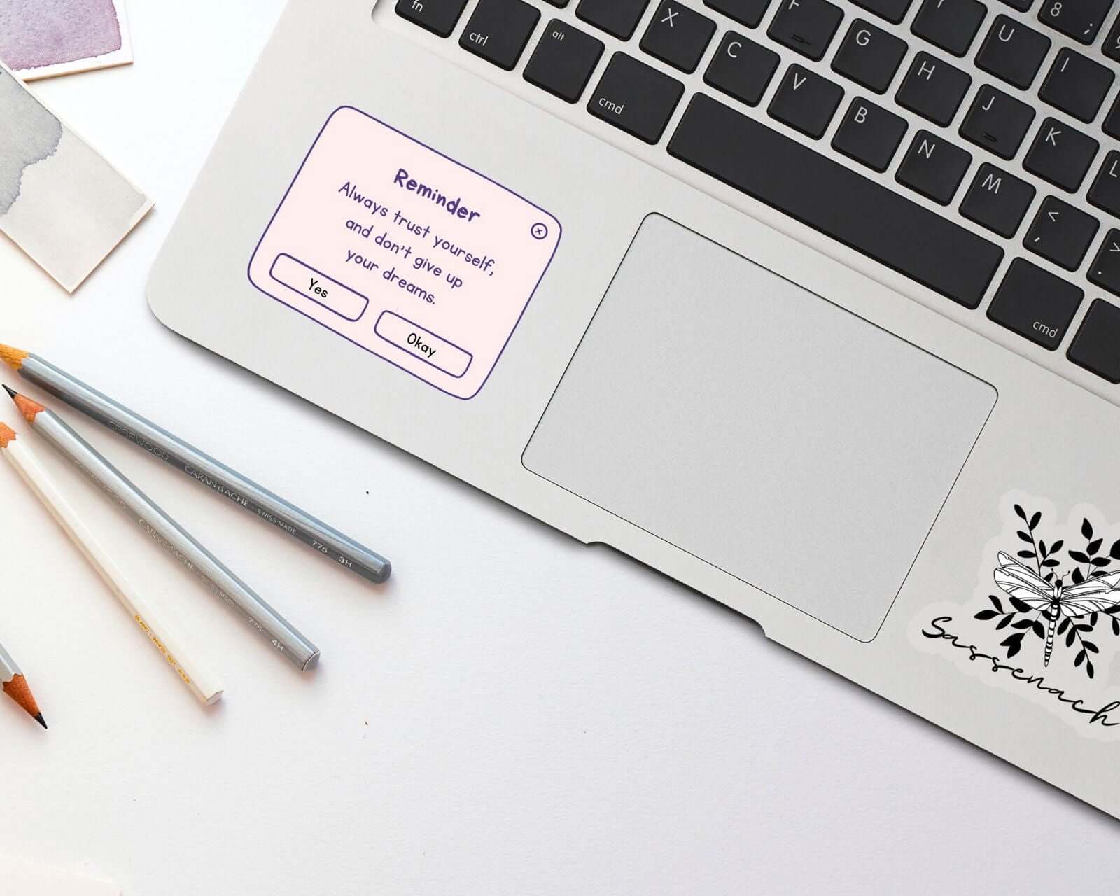 Self-Love "Don't give up your dreams" Sticker Bookish Gifts