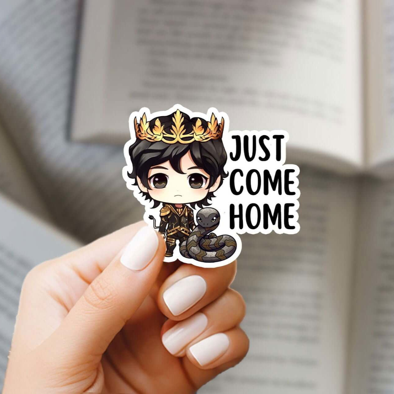 The Folk of Air Cruel Prince Chibi Cardan Sticker - Bookish Queen