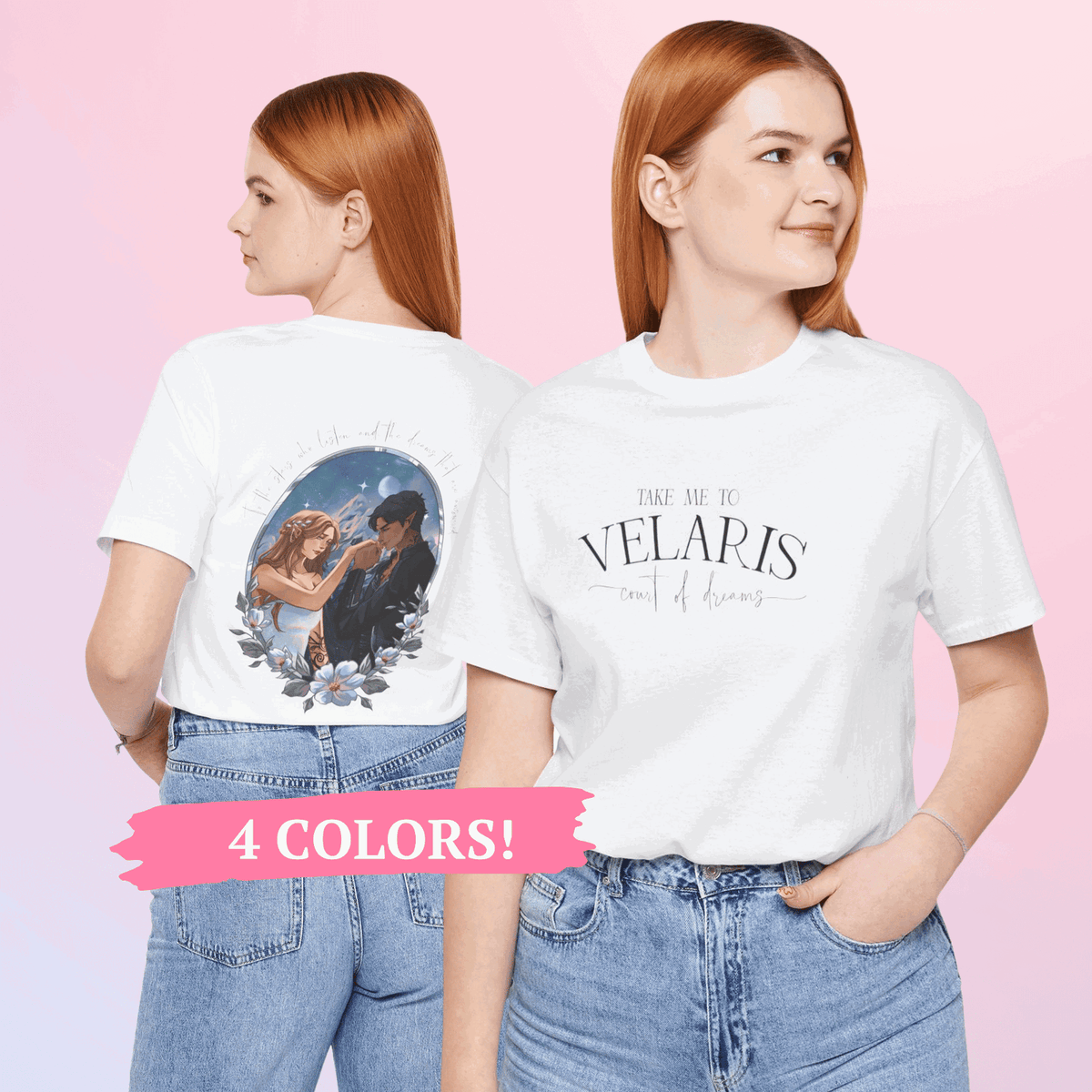 Bookish Queen T-Shirt White / S Acotar Velaris T-Shirt - Exclusive Eva Rose Collab