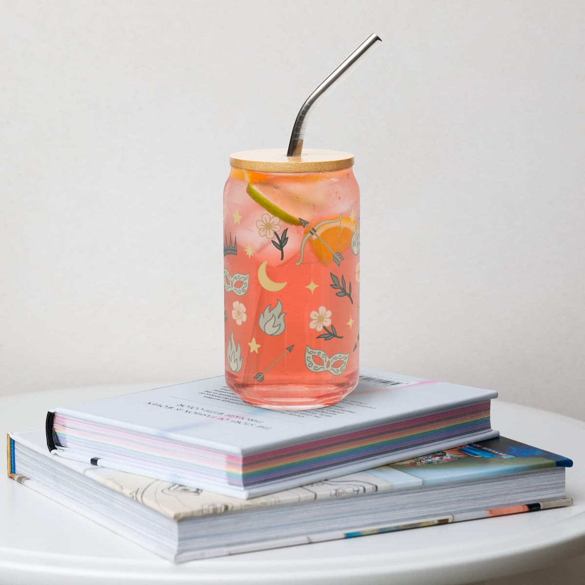 Bookish Queen Glass Cup Archeron Sisters Glass Cup - Acotar Tumbler