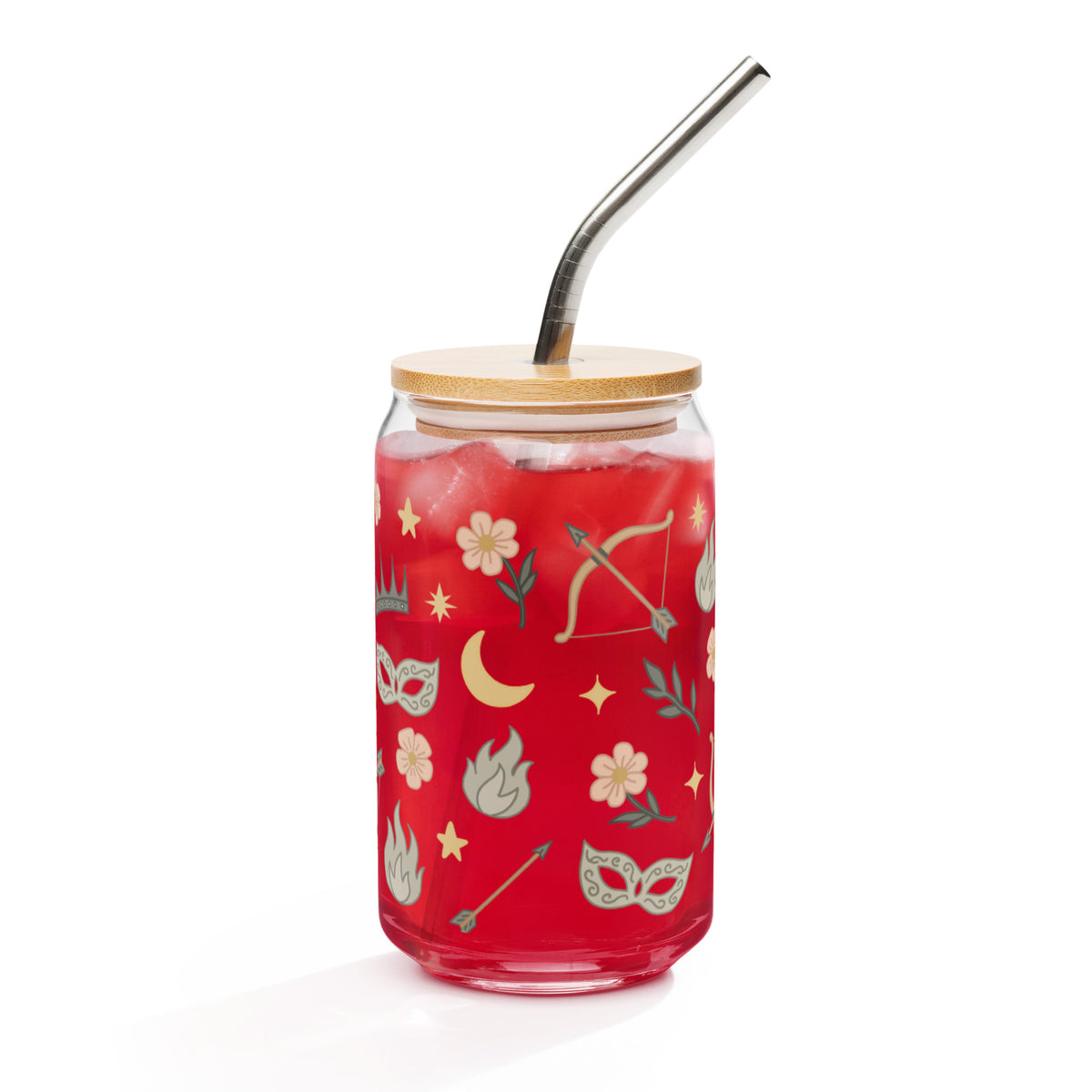 Bookish Queen Glass Cup Archeron Sisters Glass Cup - Acotar Tumbler