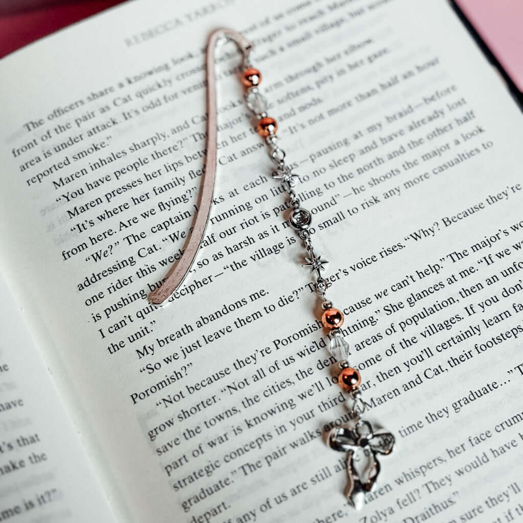 Bookish Queen Bookmarks Beaded Bookmark Charm - The Romance