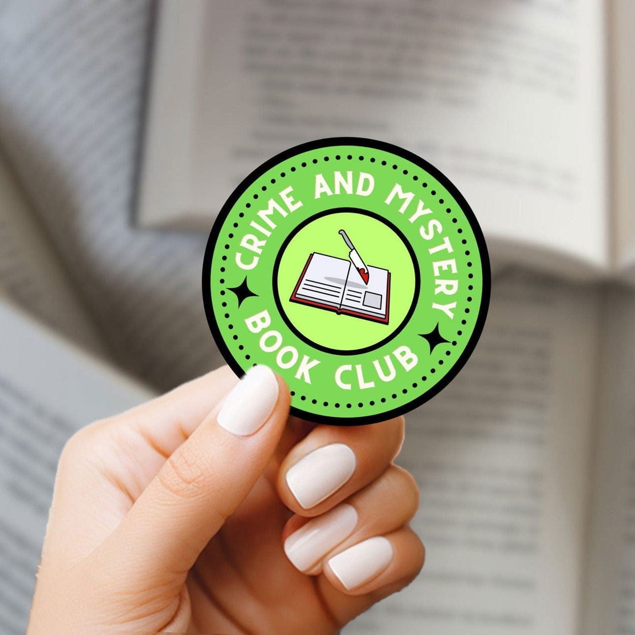 My Store Bookish Essentials Book Lover Crime and Mystery Book Club Sticker