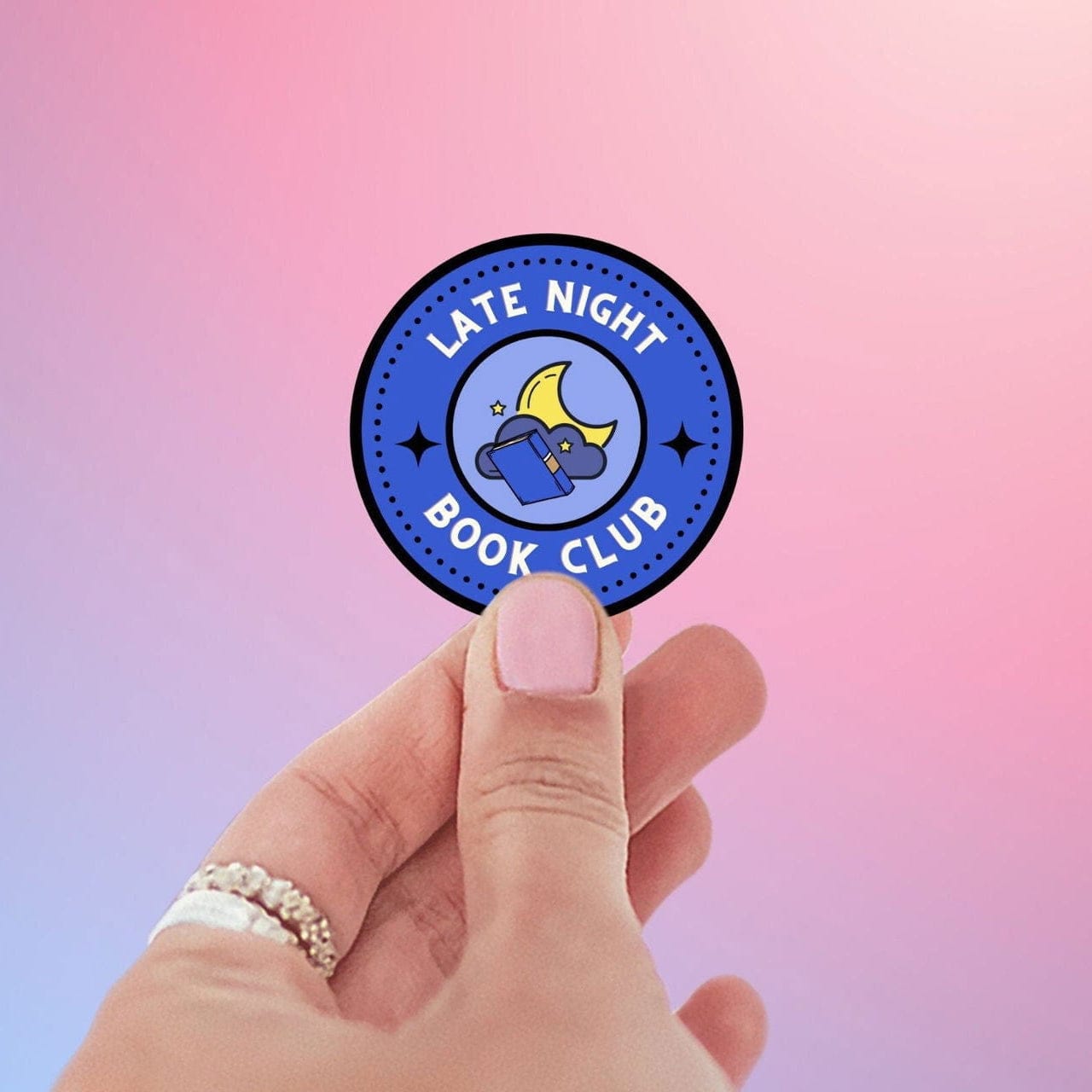 My Store Bookish Essentials Book Lover Late Night Book Club Sticker