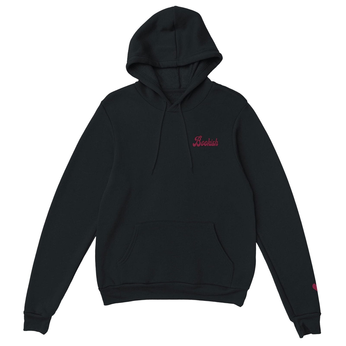 Bookish Queen Sweatshirt Black / S Bookish Embroidered Hoodie - Book Lover Heart