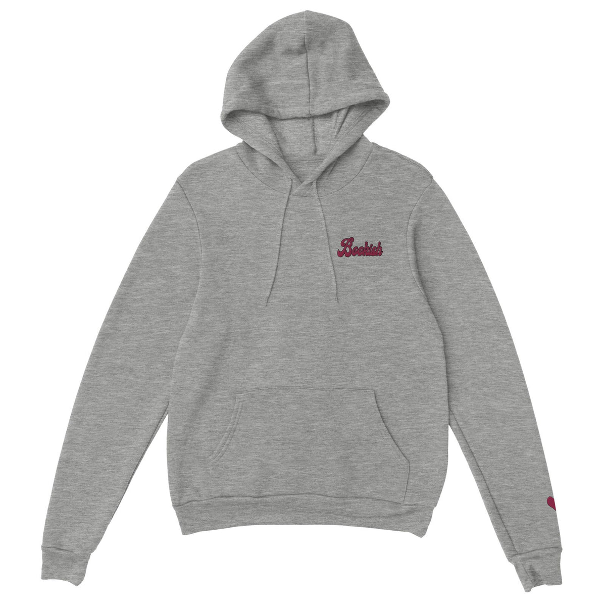 Bookish Queen Sweatshirt LightGrey / S Bookish Embroidered Hoodie - Book Lover Heart