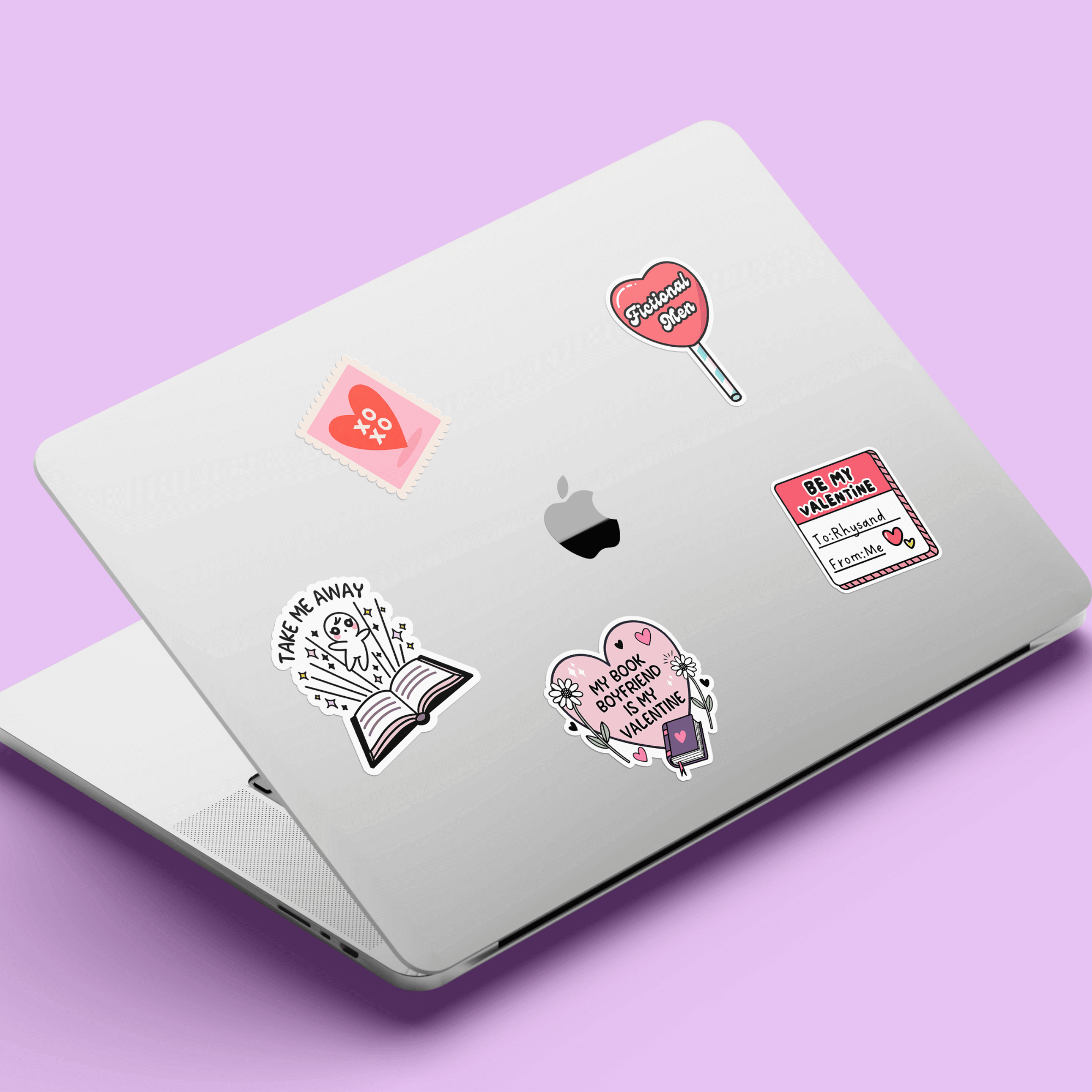 Stylish bookish sticker for laptops, tablets, and Kindle