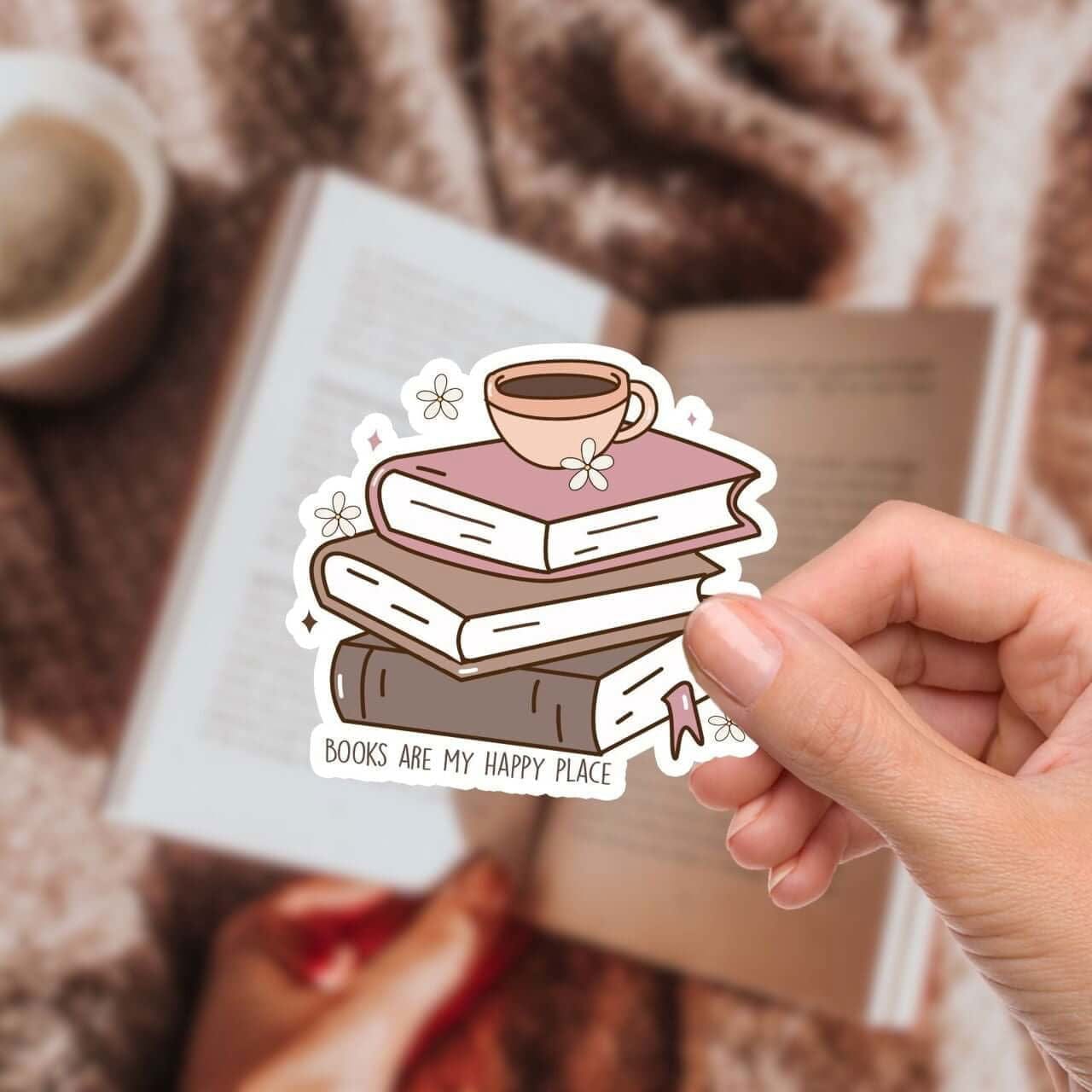 Bookish Queen Sticker Books are my Happy Place Sticker