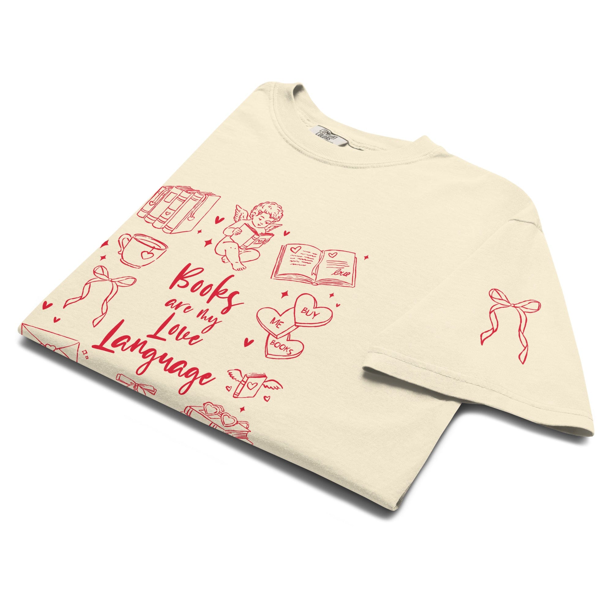 Bookish Queen T-Shirt Beige / S Books Are My Love Language Reader Tee