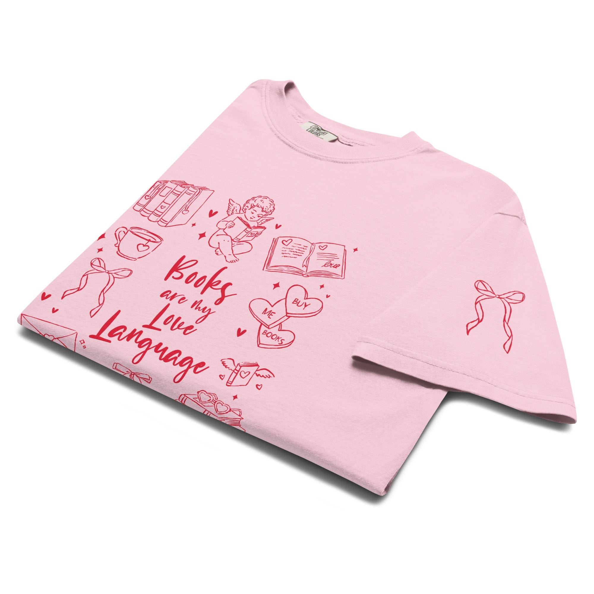 Bookish Queen T-Shirt Pink / S Books Are My Love Language Reader Tee