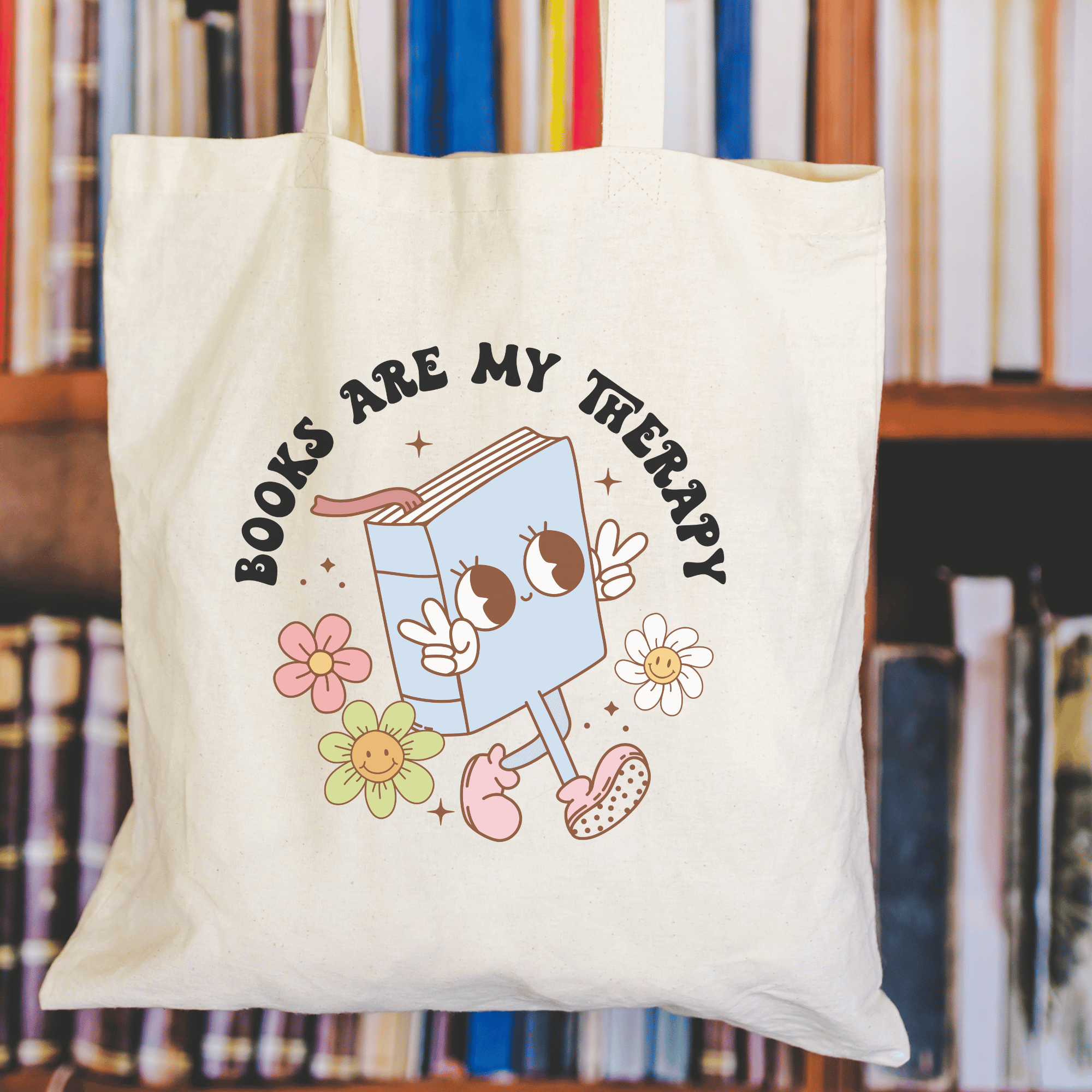 Bookish Queen Tote Bags Books are my Therapy Bookish Tote Bag
