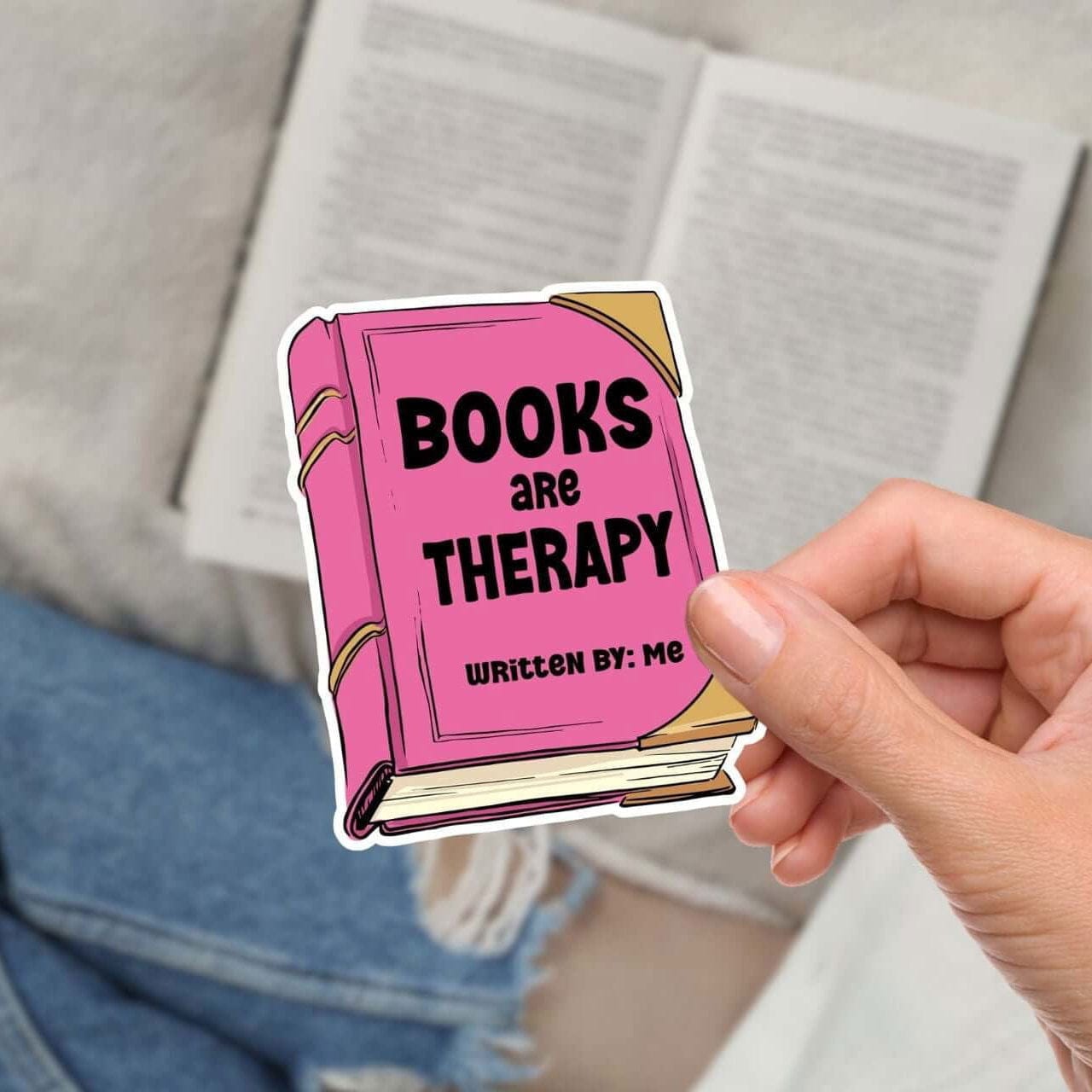 Bookish Queen Stickers Books are Therapy Sticker