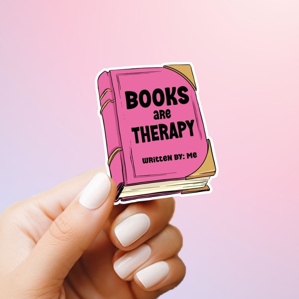 Bookish Queen Stickers Books are Therapy Sticker