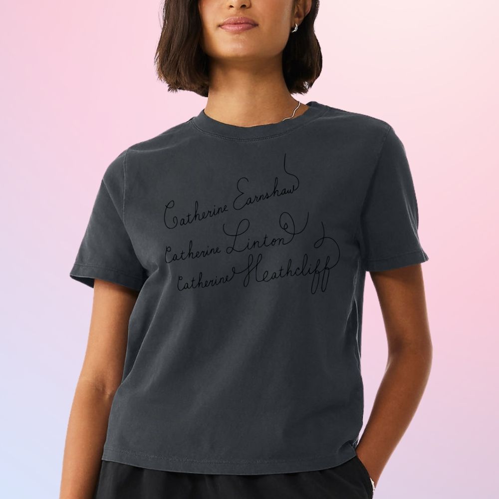 Bookish Queen Cathy Wuthering Heights Washed Tee