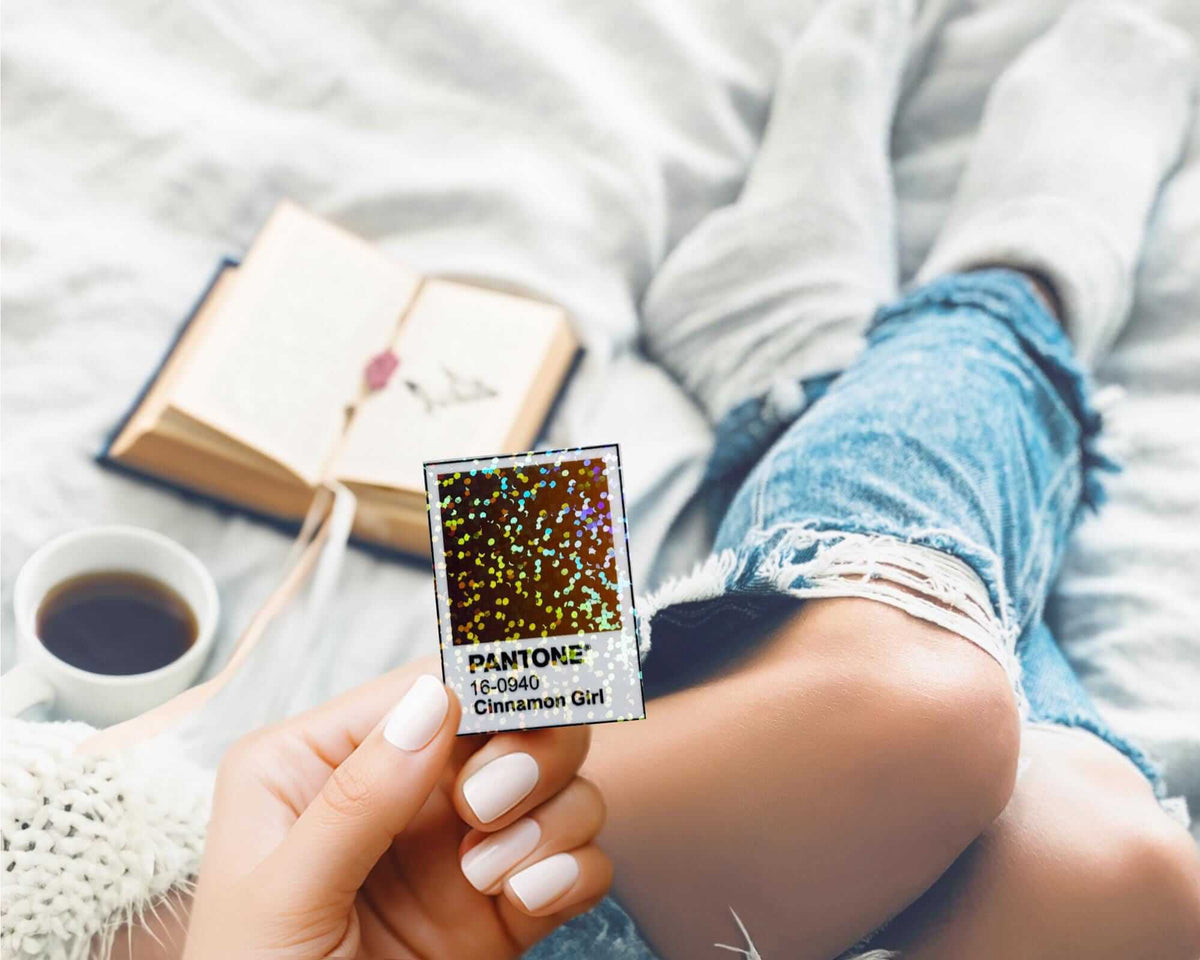 Geeky Queen Bookish Essentials Cinnamon Girl Pantone Sticker - Fall & Spooky Season Vibes