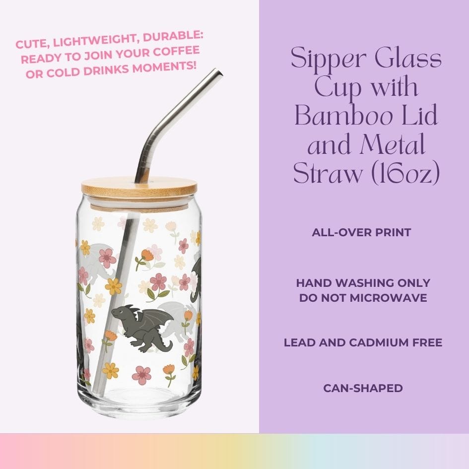 Bookish Queen Glass Cup Dragon Glass Sippy Cup