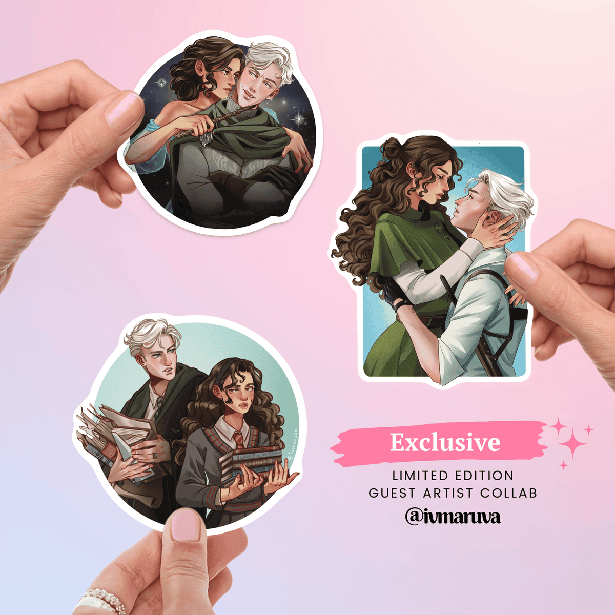 My Store Dramione Stickers SET OF 3 (10% OFF) Dramione Stickers - @ivmaruva Collab