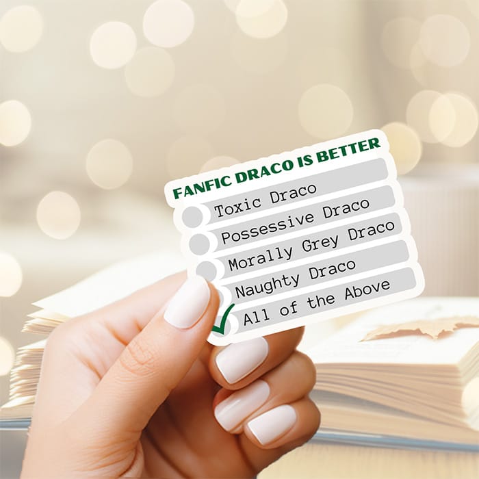 Bookish Queen Dramione Stickers Fanfic Draco Checklist - Dramione Sticker Drarry