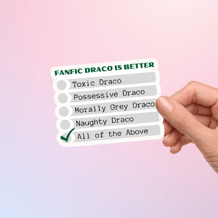 Bookish Queen Dramione Stickers Fanfic Draco Checklist - Dramione Sticker Drarry