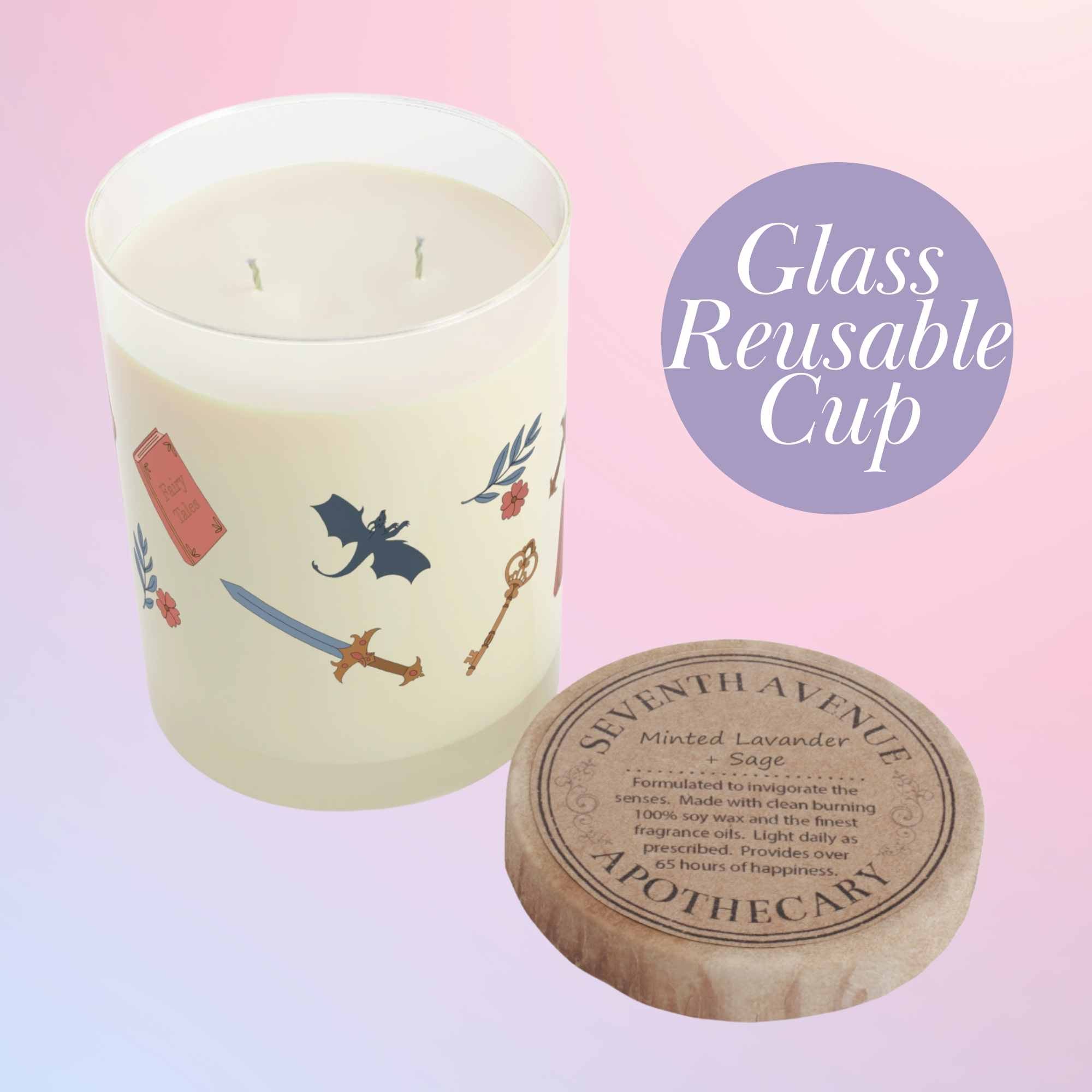 Fantasy Candle Dragon Candle Fairy Tale Candle Book Lover Gift Scented Soy Candle Reusable Candle Cup Eco Friendly Gift Gift for Reader Reading Nook Decor Bookshelf Decoration