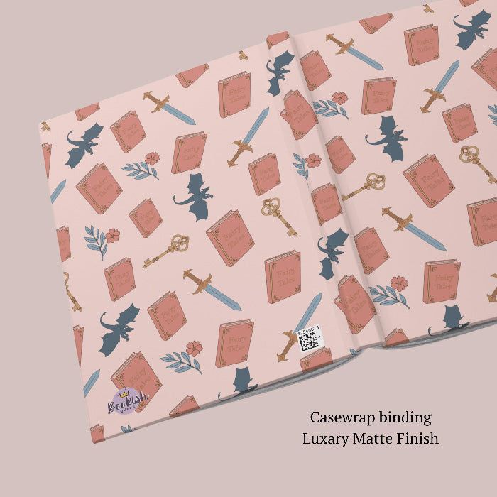 journal with dragons and books print