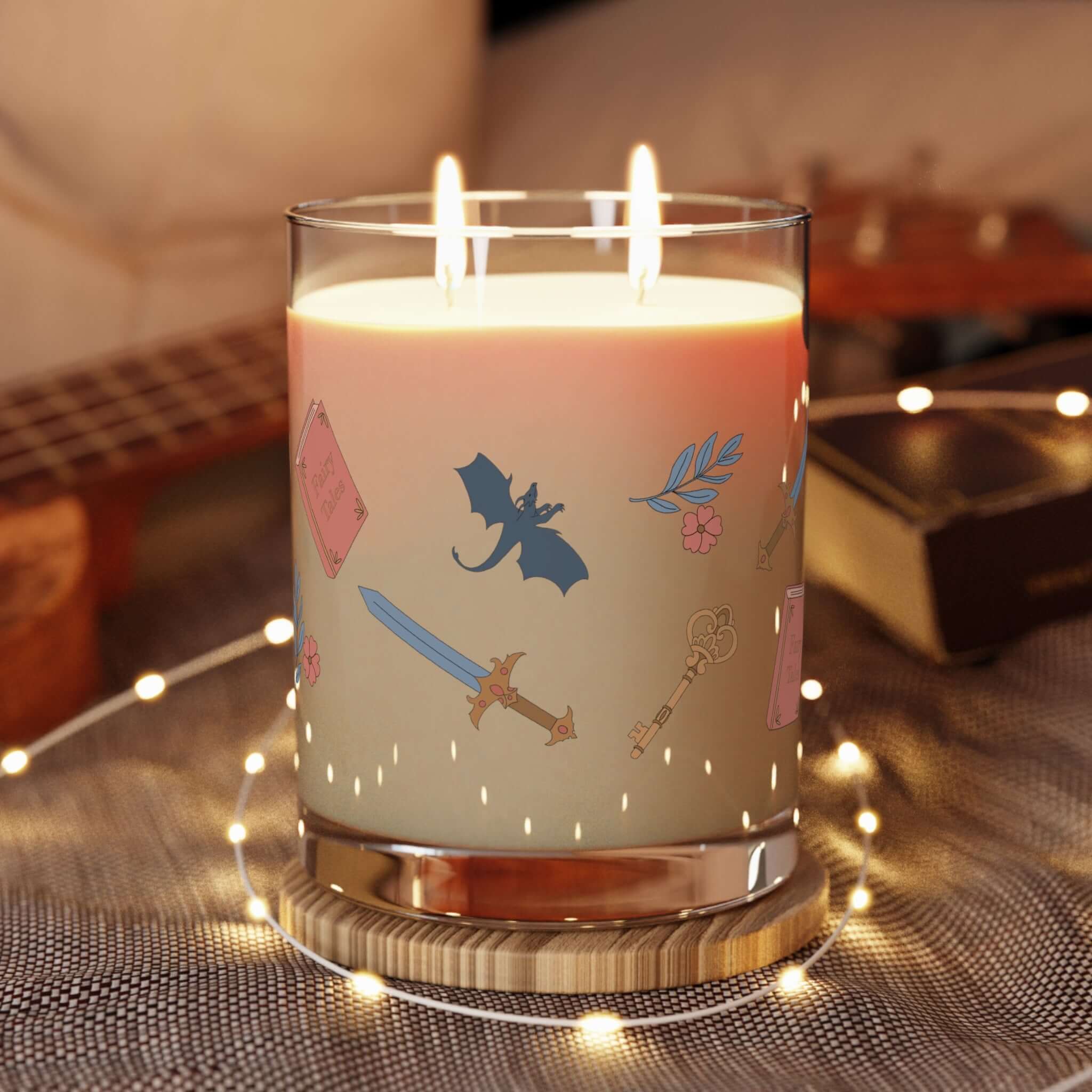 Dragon Candle Soy Candle Vegan Candle Eco-Friendly Candle Fantasy Home Decor Reading Nook Decor Bookshelf Decor Bookworm Gift Dungeons and Dragons Gift Fantasy Themed Gift