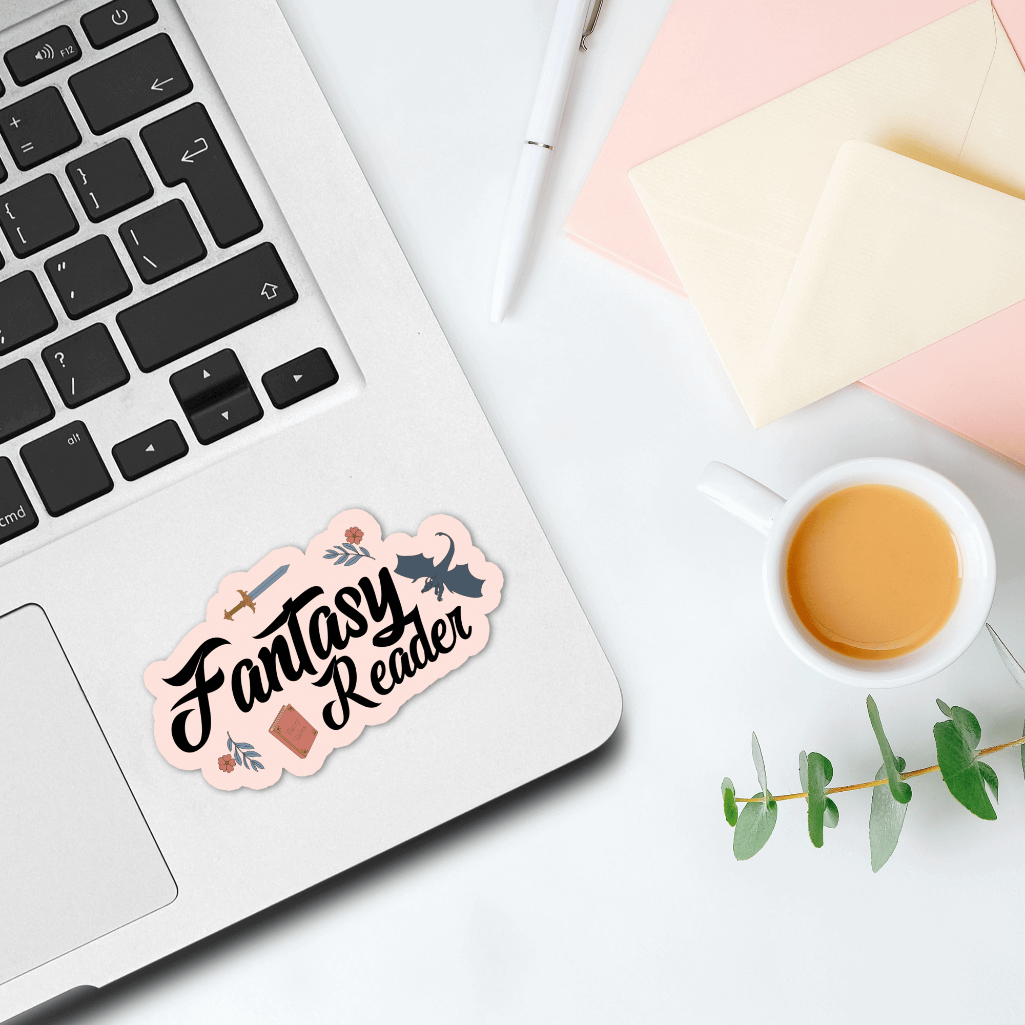 Dragon-themed bookish merch sticker for Booktok fans