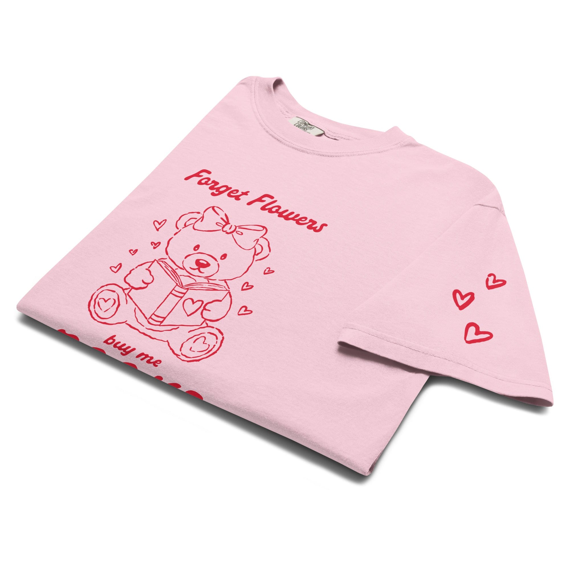 Bookish Queen T-Shirt Pink / S Forget Flowers, Buy Me Books Reader Tee